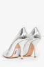 Burberry Silver Croc Embossed Heels Size 36