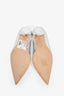 Burberry Silver Croc Embossed Heels Size 36