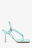 Bottega Veneta 'Icy Blue Leather Stretch' Heels Size 37.5