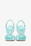 Bottega Veneta 'Icy Blue Leather Stretch' Heels Size 37.5