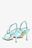 Bottega Veneta 'Icy Blue Leather Stretch' Heels Size 37.5