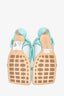Bottega Veneta 'Icy Blue Leather Stretch' Heels Size 37.5