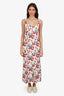 Reformation Cream Strawberry Print Maxi Dress Size 8