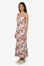Reformation Cream Strawberry Print Maxi Dress Size 8