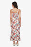 Reformation Cream Strawberry Print Maxi Dress Size 8