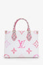 Louis Vuitton 2023 Limited Edition White/Pink Giant Monogram 'OnTheGo' PM Tote