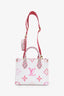 Louis Vuitton 2023 Limited Edition White/Pink Giant Monogram 'OnTheGo' PM Tote