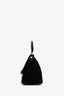 Celine 2012 Black Croc Embossed Leather Medium Trapeze Shoulder Bag