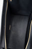 Celine 2012 Black Croc Embossed Leather Medium Trapeze Shoulder Bag
