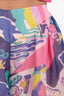 Pre-Loved Chanel™ 2021 Pink/Purple Silk Patterned Mini Shorts Size 34