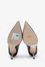 Jimmy Choo Black Leather Love Pumps With Gold Detailing Size 39.5