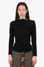 Smythe Black Jersey Long Sleeve Top Size S