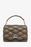 Louis Vuitton Khaki Leather 'Malletage Go' 14MM Shoulder Bag