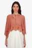 See by Chloé Brown Ruffled Poncho Size 36