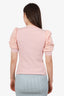 Veronica Beard Pink Cotton Puff Sleeve Top Size XS