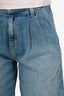 Nili Lotan Blue Denim Pleated Shorts Size 24