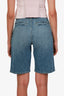 Nili Lotan Blue Denim Pleated Shorts Size 24