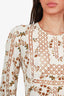 Sandro White Butterfly Printed Maxi Dress Size 40