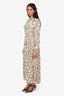 Sandro White Butterfly Printed Maxi Dress Size 40