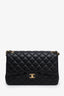 Pre-Loved Chanel™ 2019 Black Lambskin Jumbo Double Flap Bag GHW