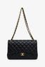 Pre-Loved Chanel™ 2019 Black Lambskin Jumbo Double Flap Bag GHW
