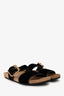 Prada Black Velvet Single Buckle Sandals Size 40