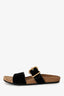 Prada Black Velvet Single Buckle Sandals Size 40