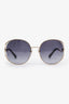 Bvlgari Gold Tinted Round Frame Sunglasses