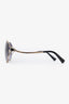Bvlgari Gold Tinted Round Frame Sunglasses