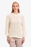 Samsøe Samsøe Cream Knit 3/4 Sleeve 'Sajulia' Sweater Size XS