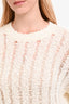 Samsøe Samsøe Cream Knit 3/4 Sleeve 'Sajulia' Sweater Size XS