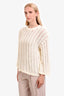 Samsøe Samsøe Cream Knit 3/4 Sleeve 'Sajulia' Sweater Size XS