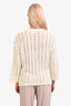 Samsøe Samsøe Cream Knit 3/4 Sleeve 'Sajulia' Sweater Size XS