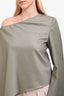 Ronny Kobo Sage Green 'Cassidy' One Sleeve Cape Top Size XS