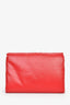 Dolce & Gabbana Red Leather Heart Detail 'Devotion' Clutch On Chain