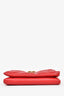 Dolce & Gabbana Red Leather Heart Detail 'Devotion' Clutch On Chain