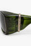 Chrome Hearts Green Lo Rita Square Sunglasses