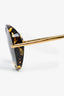 Bottega Veneta Brown Tortoiseshell Aviator Sunglasses with Gold Drop Detail