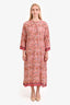 Natalie Martin Pink Printed Kaftan Dress Size Large