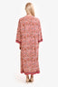 Natalie Martin Pink Printed Kaftan Dress Size Large