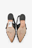 Christian Dior Black Mesh Polkadot Slingback Flats Size 37