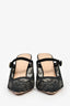 Christian Dior Black Lace 'Capture' Heeled Mules Size 37