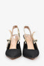 Christian Dior Black Technical Fabric J'Adior Slingback Pumps Size 37.5