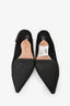 Christian Dior Black Suede Crystal Slingback Heels Size 36.5