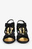 Pre-Loved Chanel™ Black Mesh Double Bow Slingback Heeled Sandals Size 38