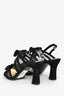 Pre-Loved Chanel™ Black Mesh Double Bow Slingback Heeled Sandals Size 38