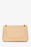 Pre-Loved Chanel™ 2011 Beige Caviar Leather Jumbo Double Flap Bag
