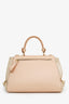 Salvatore Ferragamo Pink Leather/Suede 'Gancio' Top Handle Bag GHW