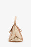 Salvatore Ferragamo Pink Leather/Suede 'Gancio' Top Handle Bag GHW