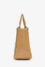 Christian Dior Beige Patent Cannage Leather Small Lady Dior With Strap